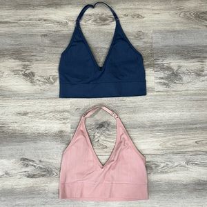 Pink Padded Sports Bra Set Size Large